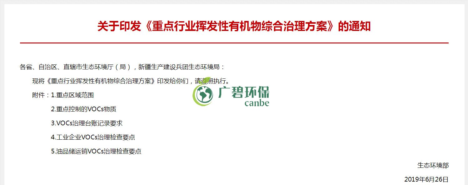生態環境部印發《重點行業揮發性有（yǒu）機物綜合（hé）治理方案》(圖2)